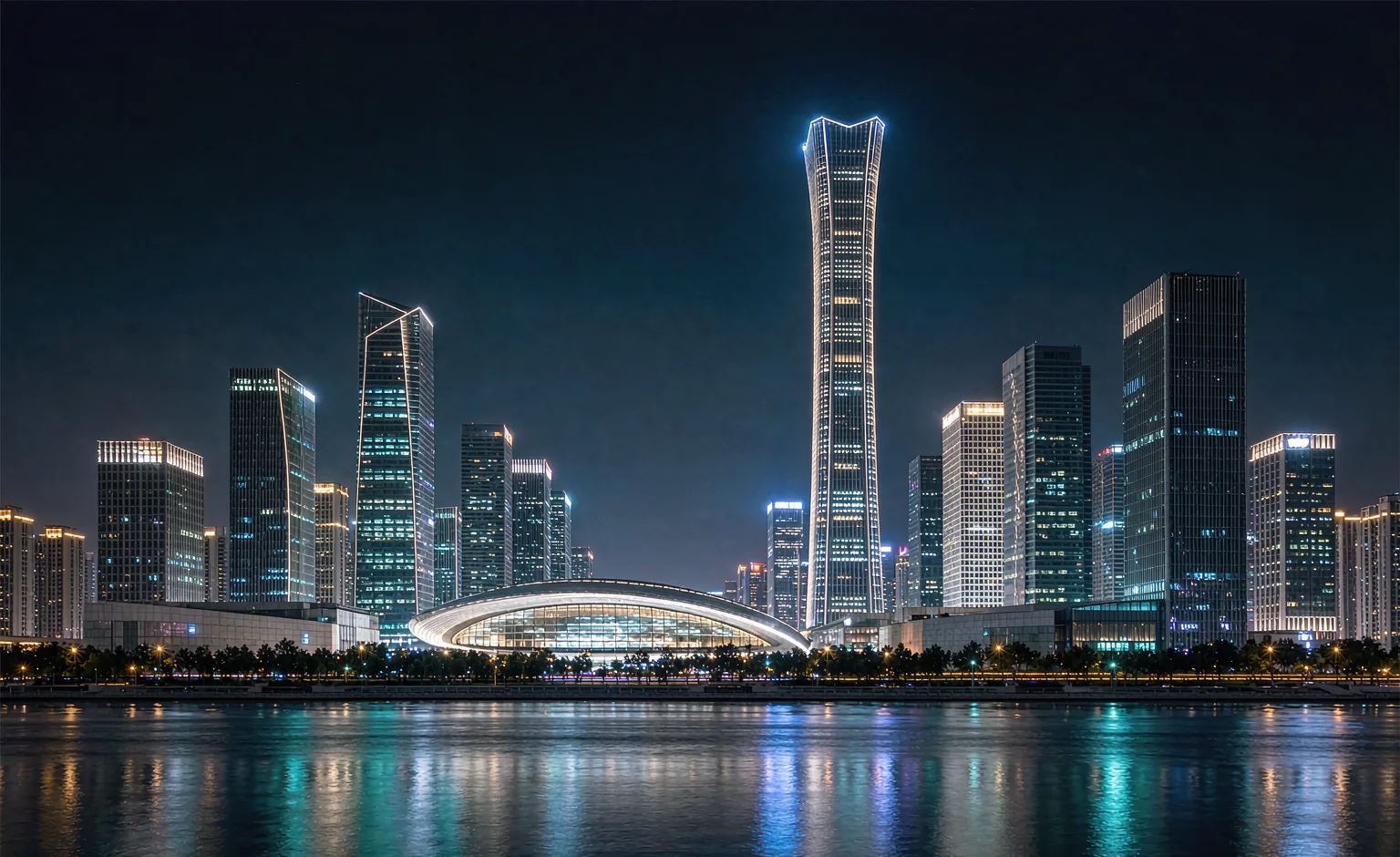郑州网站建设客户案例 城市CBD夜景